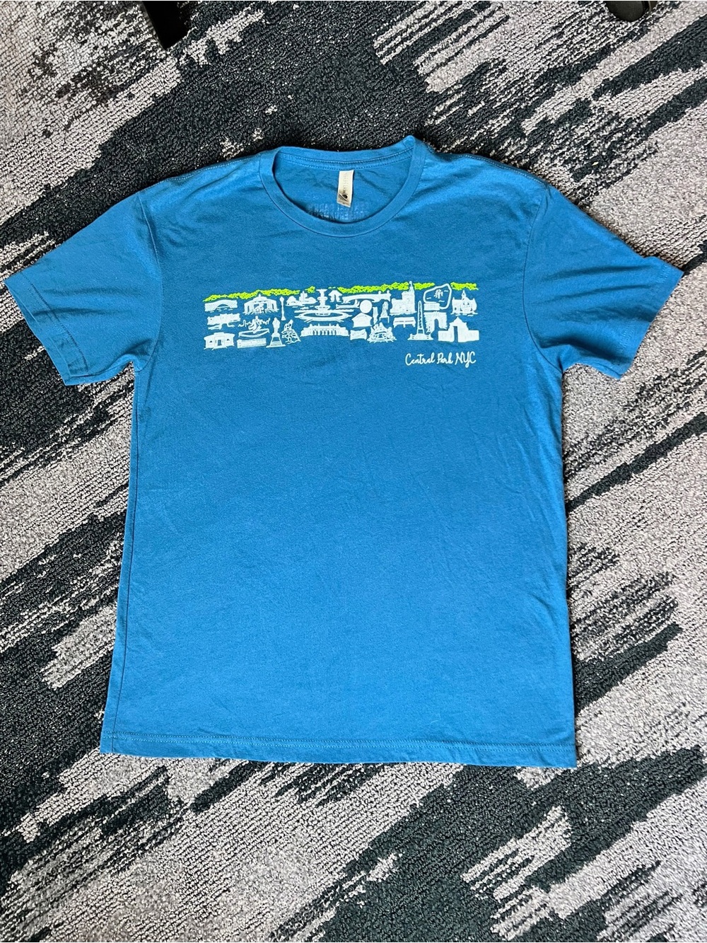 Size M Next Level Blue Central Park Conservancy NYC t-shirt